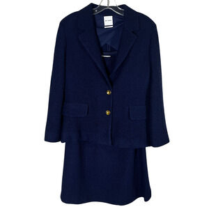 St. John Navy Blazer and Skirt Set